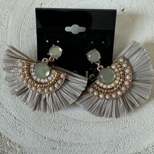 Cute drop fan earrings